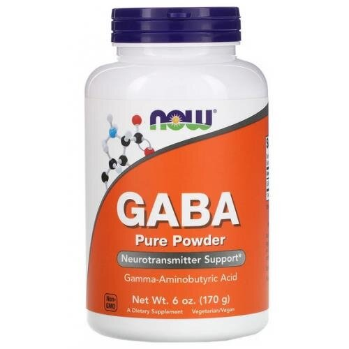 ГАМК (гамма-аміномасляна кислота) NOW GABA порошок, 170 г