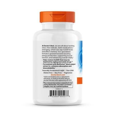 Коензим Q10 300 мг та біоперин Doctor's Best High Absorption CoQ10 with BioPerine, 90 капсул