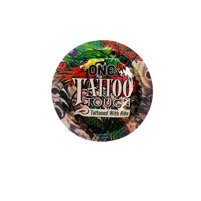Презерватив ONE Tattoo Touch з текстурним малюнком фіолетовий, 1 штука