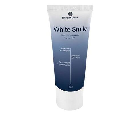 Зубна гель-паста White Smile Рослина Карпат відбілююча, 75 мл