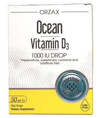 Вітамін Д3 Orzax Ocean Vitamin D3 1000 IU краплі по 50 мл у флак.