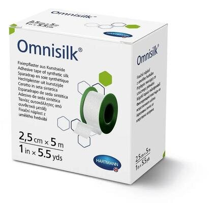 Пластир медичний Omnisilk фіксуючий зі штучного шовку 2,5 см х 5 м