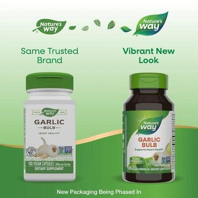 Часник Nature's Way Garlic Bulb, 100 веганських капсул
