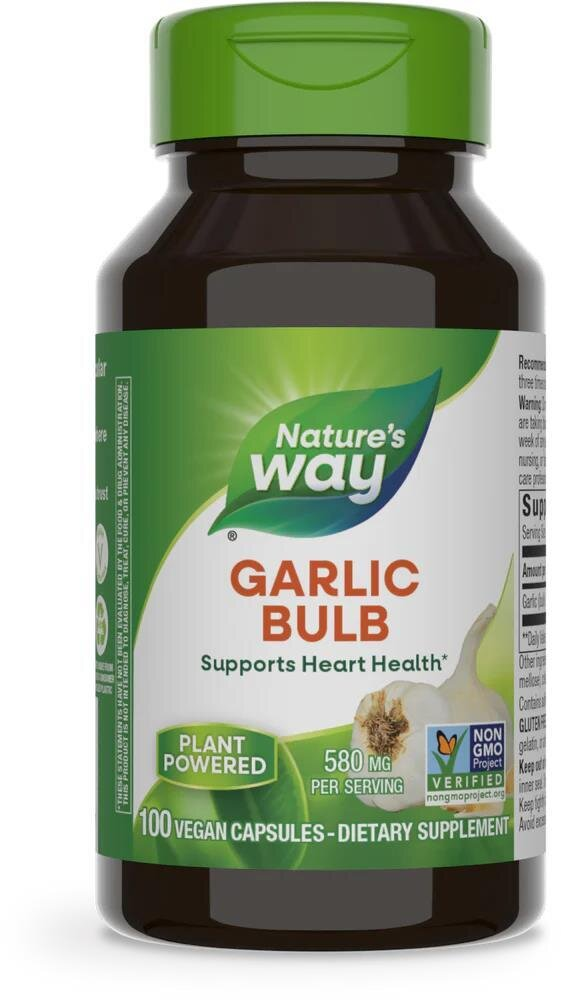 Часник Nature's Way Garlic Bulb, 100 веганських капсул