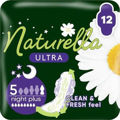 Прокладки гігієнічні Naturella Ultra Night Plus 8 крапель, 12 шт