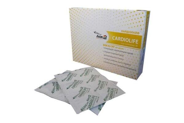 Кардіолайф AnimAll VetLine FitoLine Cardiolife для собак та котів, профілактика захворювань серцево-судинної системи, 60 таблеток
