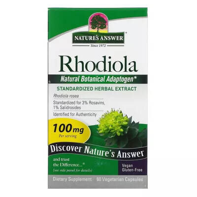 Родіола Nature's Answer Rhodiola 100 мг вег. капсули №60