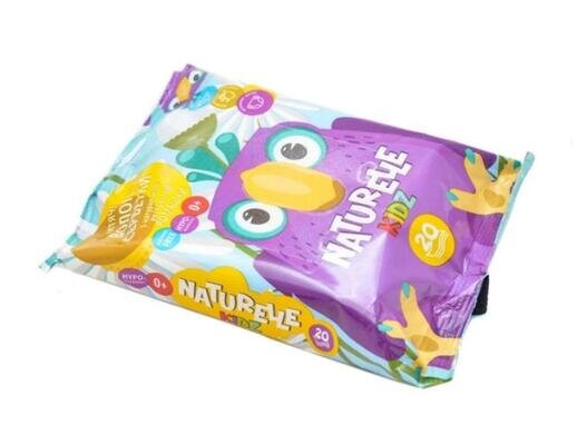 Серветки вологі Naturelle Kidz дитячі з екстрактом ромашки, 20 штук