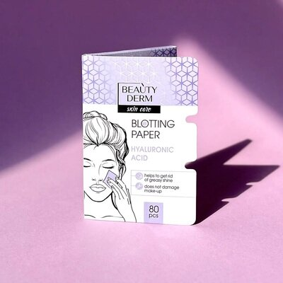 Серветки матуючі Beauty Derm з гіалуроновою кислотою, 80 шт