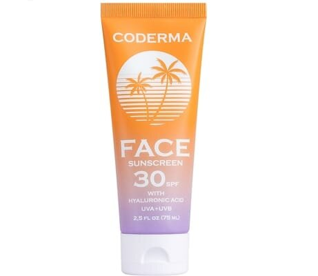 Крем сонцезахисний CODERMA для обличчя з гіалуроновою кислотою SPF30, 75 мл