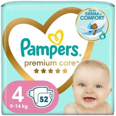 Підгузки дитячі Pampers Premium Care розмір 4, 9-14 кг, 52 шт