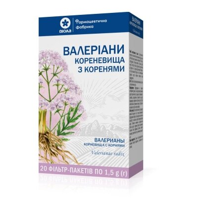 Валеріани кореневища з коренями по 1.5 г №20 у філ.-пак.