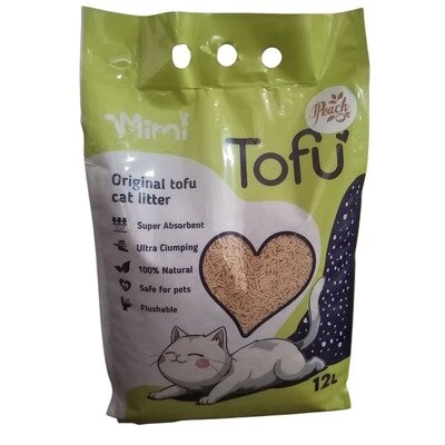 Наповнювач для котячого туалету Mimi Cat Tofu соєвий з ароматом, 12 л