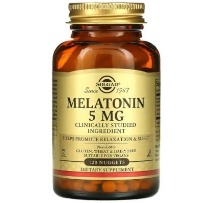 Мелатонін Solgar Melatonin 5 мг жувальні таблетки №120