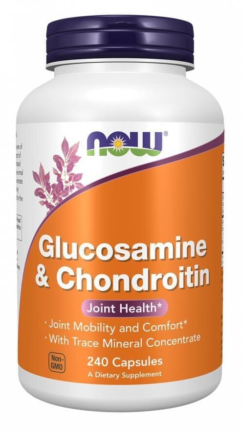 Глюкозамін та хондроїтин NOW Glucosamine & Chondroitin капсули №240