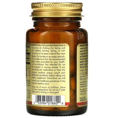 Ніацин Solgar Niacin (Vitamin B3) 100 мг таблетки №100