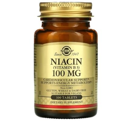 Ніацин Solgar Niacin (Vitamin B3) 100 мг таблетки №100