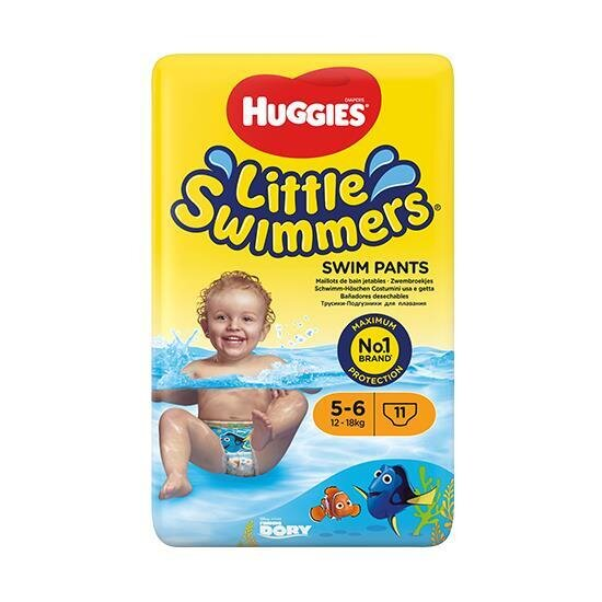 Підгузки-трусики Huggies Little Swimmers розмір 5-6, 12-18 кг, для плавання, 11 шт