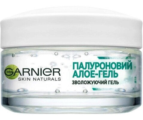 Гель для обличчя Garnier Skin Naturals Основний Догляд зволожуючий гіалуроновий алое для нормальної та комбінованої шкіри, 50 мл