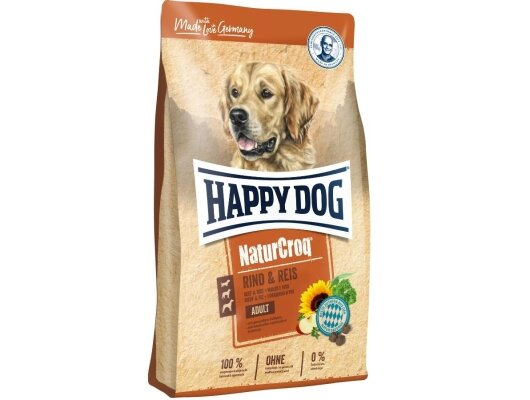 Корм сухий Happy Dog Natur Croq Rind&Reis для дорослих собак усіх порід з яловичиною та рисом, 15 кг