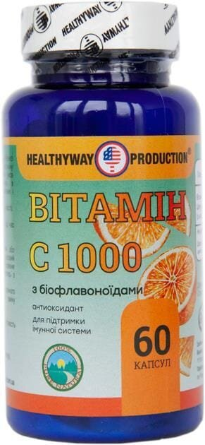 Вітамін С 1000 мг з біофлавоноїдами Healthyway Production капсули №60