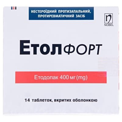 Етол форт таблетки, в/о по 400 мг №14