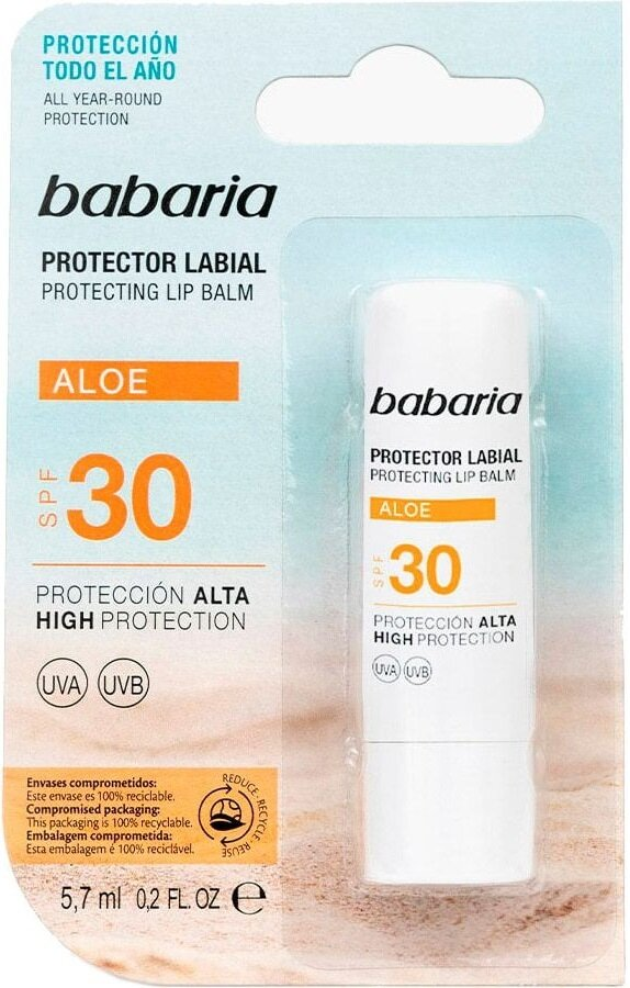 Бальзам для губ Babaria SPF30 захисний, 5,7 мл