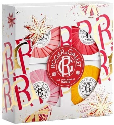 Набір Roger&Gallet Асорті мила (Червоний імбир + Квітка інжиру + Апельсинове дерево + Троянда), 4 х 50 г