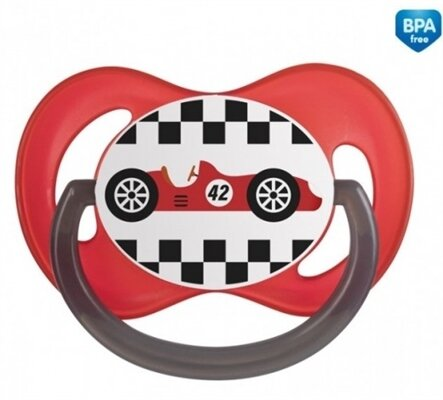 Пустушка силіконова Canpol Babies Racing симетрична 22/571_red, 0-6 місяців, 1 шт