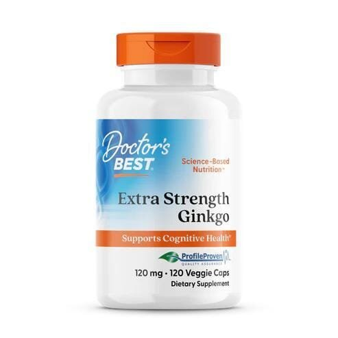 Гінкго білоба екстракт 120 мг Doctor's Best Extra Strength Ginkgo, 120 вегетаріанських капсул