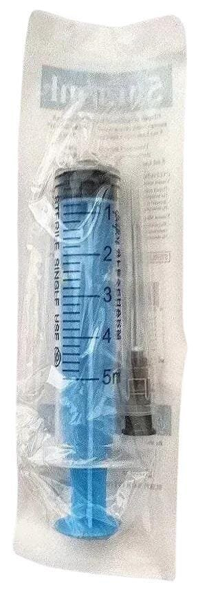 Шприц 5 мл Alexpharm 3-х компонентний з голкою 22G (0,7 х 40 мм), 1 штука