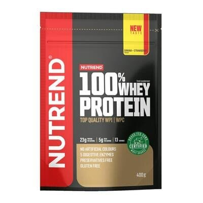 Протеїн Nutrend 100% Whey Protein банан-полуниця, 400 г