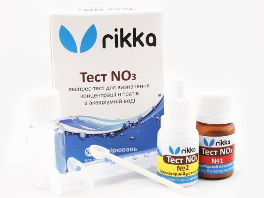 Тест NO3 Rikka для визначення концентрації нітратів в акваріумній воді