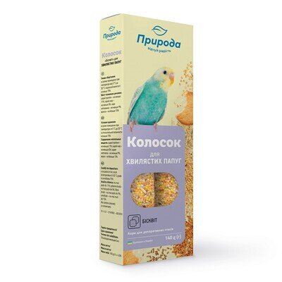 Ласощі для папуг Природа PR740021 Колосок Бісквіт, 140 г