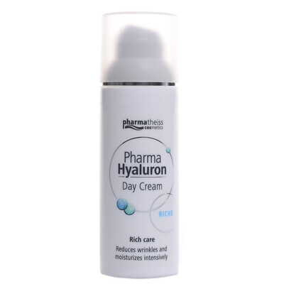 Крем для обличчя Pharma Hyaluron Riche денний зволожуючий живильний для сухої шкіри, флакон з дозатором, 50 мл