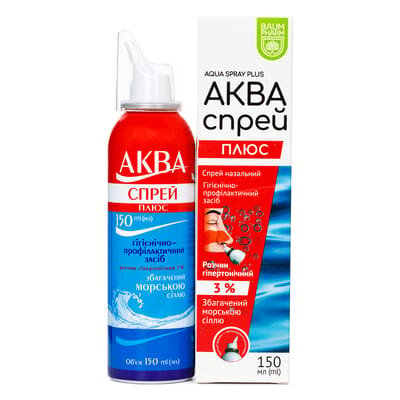 Аква Спрей Плюс Baum Pharm спрей наз. 3 % по 150 мл у флак.