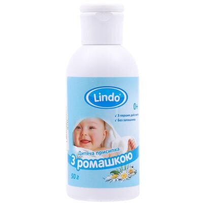 Присипка дитяча Lindo U791 з ромашкою, 50 г