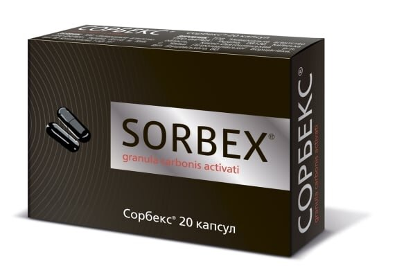 Сорбекс капсули по 0.25 г №20 (10х2)
