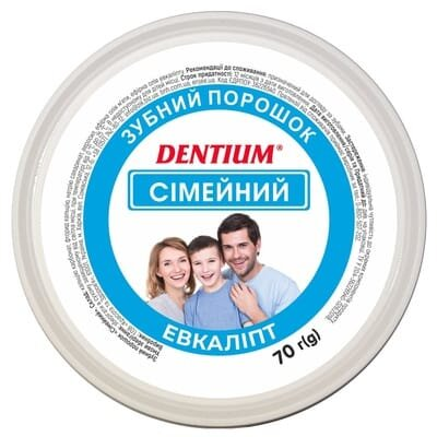Зубний порошок Dentium сімейний, 70 г