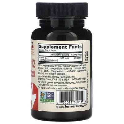 Вітамін В12 Jarrow Formulas Methyl B-12 500 мкг, смак лимону, 100 льодяників