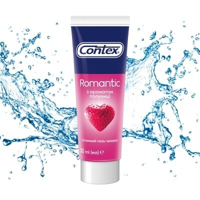 Інтимний гель-змазка Contex Romantic з ароматом полуниці(лубрикант), 30 мл