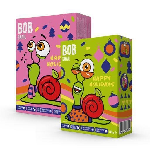 Набір Bob Snail Christmas box Різдвяний бокс з іграшкою малий, 140 г