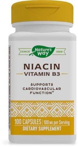 Ніацин Nature's Way Niacin (Vitamin B3) 100 мг, 100 капсул