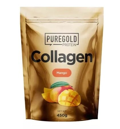 Колаген Pure Gold Collagen Mango з гіалуроновою кислотою, вітаміном С та цинком, зі смаком манго, 450 г