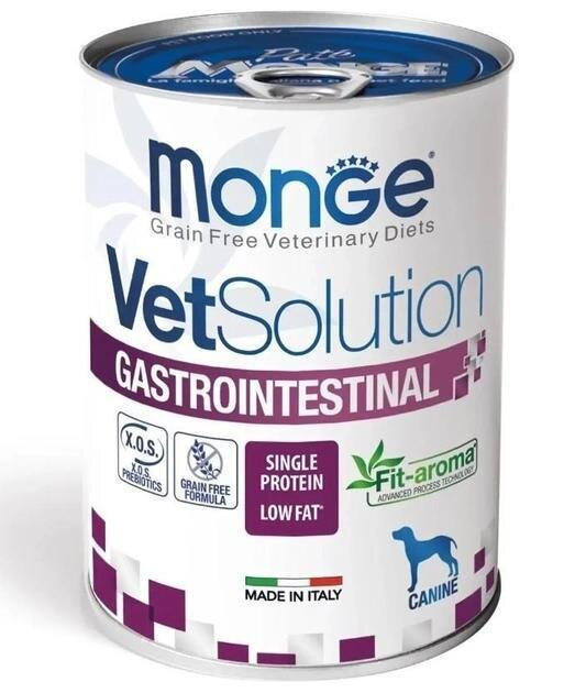 Корм вологий для собак Monge Dog VetSolution Gastrointestinal Canine при проблемах зі шлунково-кишковим трактом, 400 г