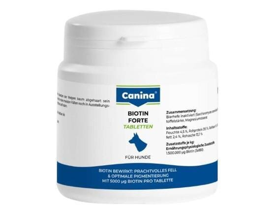 Вітаміни для собак Canina Biotin forte Інтенсивний курс для шерсті, 100 г 30 таблеток