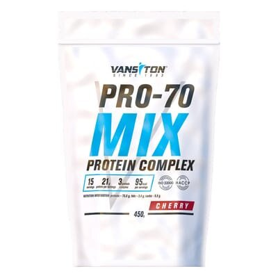 Протеїн Vansiton Pro-70 Mix Protein Complex, вишня, 450 г