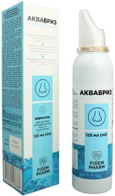 Аквабріз Fidem Pharm морська вода аерозоль для носа по 125 мл у флак.