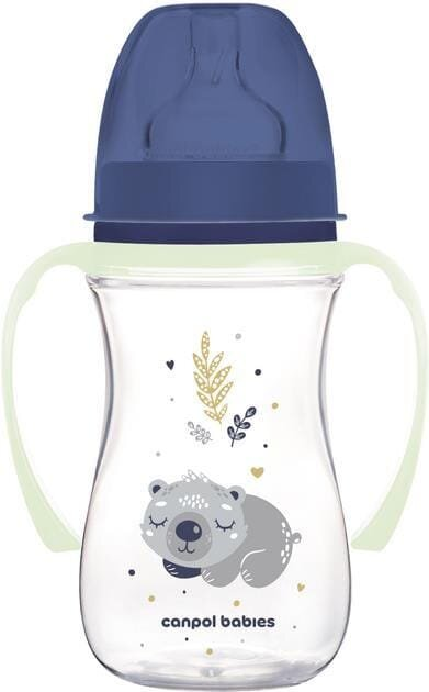 Пляшечка Canpol Babies Easystart Sleepy Koala 35/237_blu антиколікова з широким отвором, блакитна, 240 мл