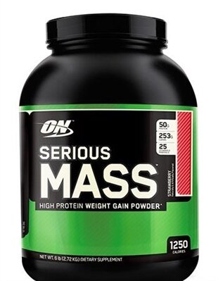 Гейнер Optimum Nutrition Serious Mass, полуниця, 2,72 кг